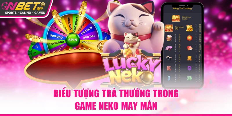 Biểu tượng trả thưởng trong game Neko May Mắn