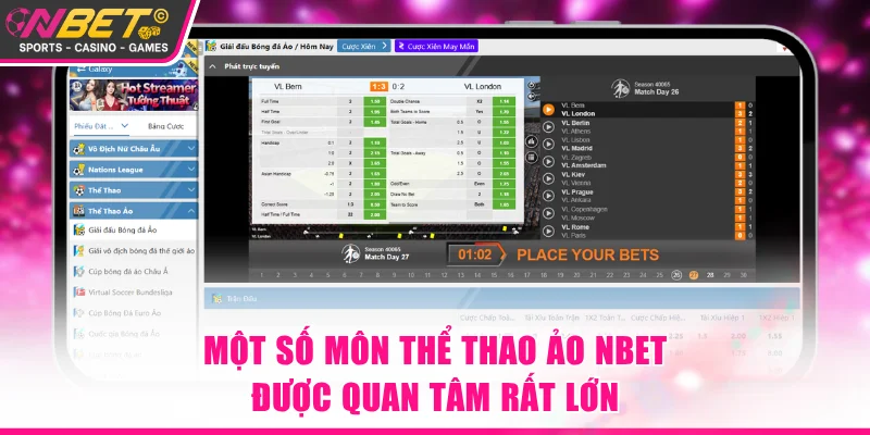 Một số môn thể thao ảo NBET được quan tâm rất lớn